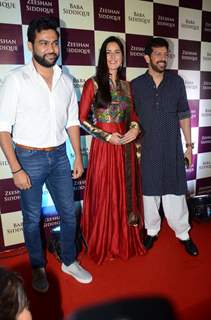 Ali Abbas Zafar, Katrina Kaif and Kabir Khan at Baba Siddique's Iftaar Party 2016