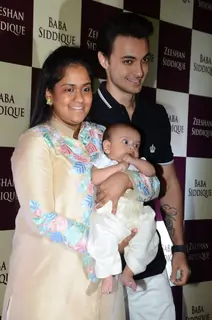 Arpita Khan Sharma with Husband Aayush Sharma and Baby Ahil at Baba Siddique's Iftaar Party 2016