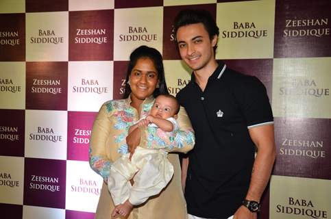 Arpita Khan Sharma with Husband Aayush Sharma and Baby Ahil at Baba Siddique's Iftaar Party 2016