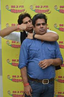 Cast of film '7 Hours To Go' for Promotions at Radio Mirchi Studio