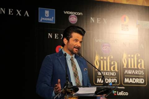 Anil Kapoor Press Meet of 'IIFA' in Madrid