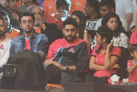 Ranbir Kapoor & Abhishek Bachchan at Launch of Pro Kabaddi League-Season 4