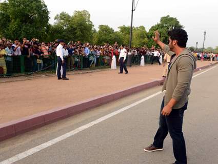 Arjun Kapoor Campaigns for Road Safety at India Gate