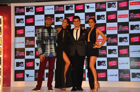 Dabboo Ratnani, Lisa Haydon and Anusha Dandekar at India's Next Top Model 2016