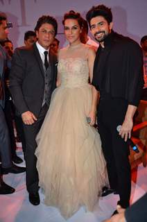 Shah Rukh Khan, Neha Dhupia and Hussain Kuwajerwala at D'Decor Event