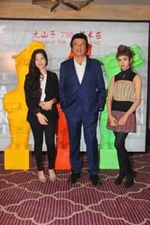 Anu Malik with his daughters at Krishika Lulla's Party for The New Asian Restaurant 'DASHANZI'