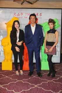 Anu Malik with his daughters at Krishika Lulla's Party for The New Asian Restaurant 'DASHANZI'