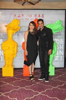 Ganesh Hegde with his wife at Krishika Lulla's Party for The New Asian Restaurant DASHANZI