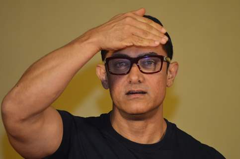 Aamir Khan at Poster Launch of 'Dangal'