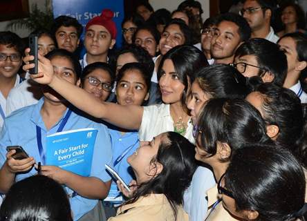 Selfie time for Priyanka Chopra at 'Fair Start Campaign' by UNICEF