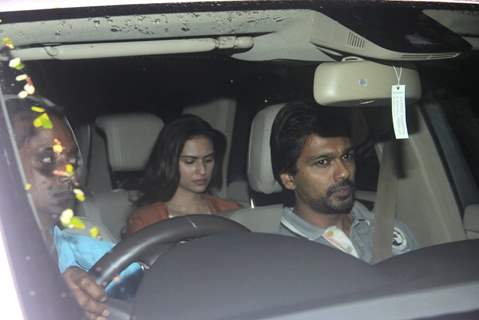 Nikhil Dwivedi with his wife at Special Screening of 'SULTAN'