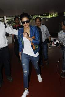 Priyanka Chopra posing at Airport