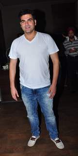 Arbaaz Khan posing at Screening of 'Sultan'