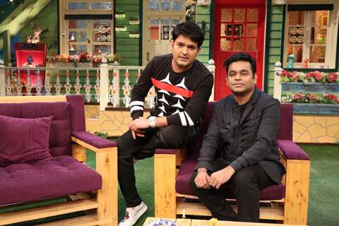 A R Rahman on the sets of The Kapil Sharma Show