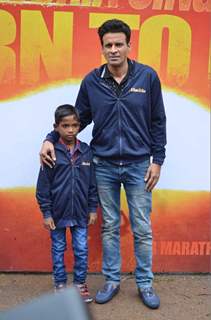 Manoj Bajpayee at Launch of Anthem of film Budhia Singh - Born To Run