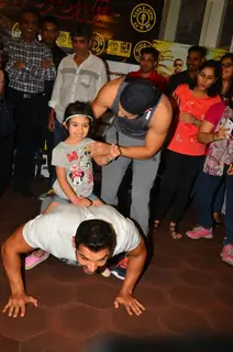 Push-up time for John Abraham - during a work out session with Dishoom cast!