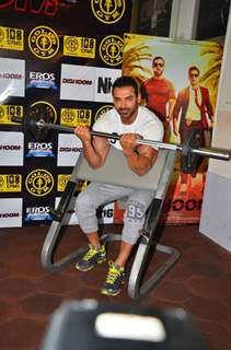 John Abraham works-out for promotions of Dishoom!