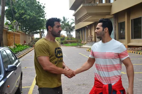 John Abraham and Varun Dhawan at Promotes 'Dishoom'