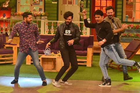 Aftab, Riteish and Vivek dances with Kapil on The Kapil Sharma Show - Great Grand Masti  Promotion