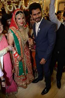 Fiance Avinash Dwivedi and Sambhavna Seth at their Marriage Ceremony