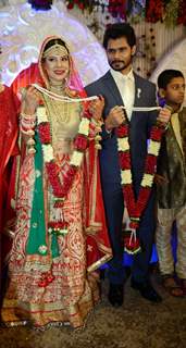 Fiance Avinash Dwivedi and Sambhavna Seth at their Marriage Ceremony