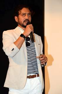 Irfan khan promotes his New movie 'MADAARI' At Mithibhai College