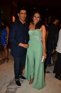 Swara Bhaskar and Manish Malhotra at International Woolmark Prize, Mumbai event