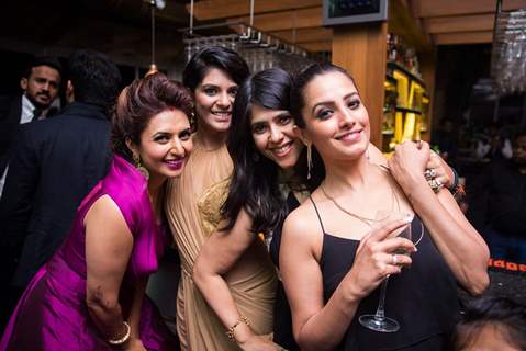 Ekta Kapoor, Pooja Gor and Anita Hassanandani at Divyanka - Vivek's 'Happily Ever After' Party