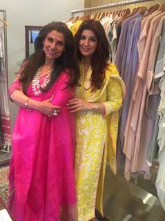 Twinkle Khanna and Dimple Kapadia at Unveiling of New Collection at ABU-SANDEEP's Fantastique!