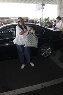 Neha Dhupia spotted at airport!