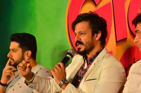 Vivek Oberoi and Aftab Shivdasani at Press meet of 'Grand Masti' on Piracy Issue