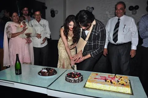 Leena Jumani cutting cake on her birthday bash!
