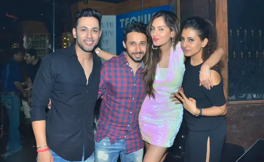 Sahil Anand, Additi Gupta and Puja Banerjee at birthday celebration of Kunal Verma at R- ADDA