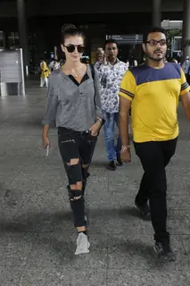 Gauahar Khan spotted at airport!