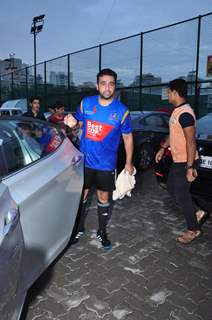 Raj Kundra snapped at soccer match