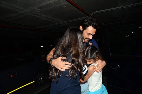 Arjun Rampal with his wife and daughter spotted at airport