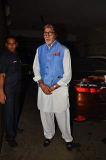 Superstar Amitabh Bachchan at the special screening of Madaari