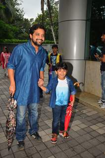 Actor Anand Tiwari and child actor Kabir Sajid at Press meet of 'Sex Chat with Pappu and Papa'