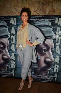 Actress Deepika Padukone at the special screening of 'Madaari'