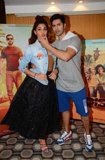 Varun Dhawan and Jacqueline Fernandez during Promotions of Dishoom!