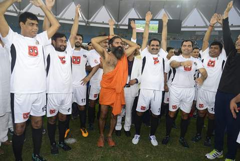 Baba Ramdev at Soccer Match between Parliamentary MP vs All Stars