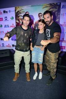 John Abraham, Varun Dhawan and Jacqueline Fernandes Promotes 'Dishoom'