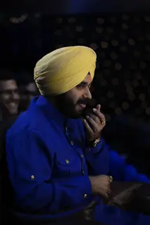 Navjot Singh Siddhuon the sets of Kapil Sharma