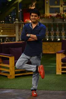 Kapil on the sets of Kapil Sharma