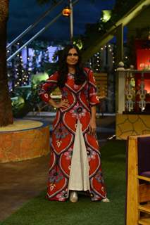 Maria on the sets of Kapil Sharma