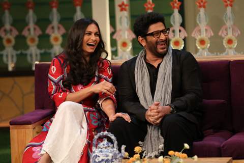 Arshad and Maria on the sets of Kapil Sharma