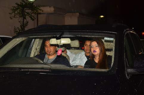 Ahmed Khan with his family at Special screening of the film 'Dishoom'