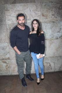 John Abraham with his wife Priya Runchal snapped