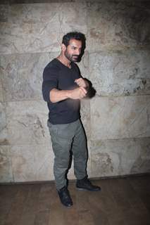 John Abraham with his wife Priya Runchal snapped