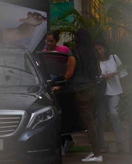 Sonam Kapoor snapped at a recording studio in juhu